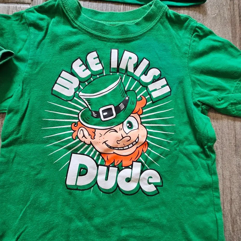 Hanna Andersson T Shirt Boys Sizze 3 Lot of 4 St Patricks Day Lucky Irish NEW‎